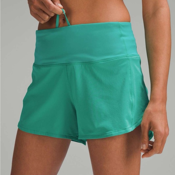 Lululemon Speed Up High-Rise Lined Short 4" - Kelly Green SZ 2 - Picture 2 of 6